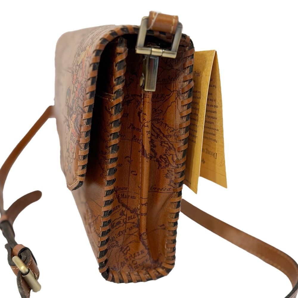 🕊 Patricia Nash Map Print Bird & Floral Crossbody - Picture 3 of 6